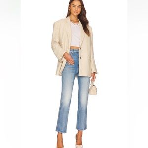 Mother superior Ultra High Waisted Frisky Flood Crashing 28 light wash straight